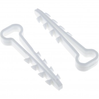 Дюбель-хомут EKF PROxima для плоского кабеля 6х14 мм белый, 10 шт