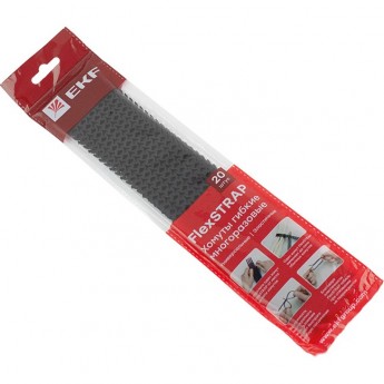 Хомут гибкий EKF (20 шт.) черный FlexSTRAP