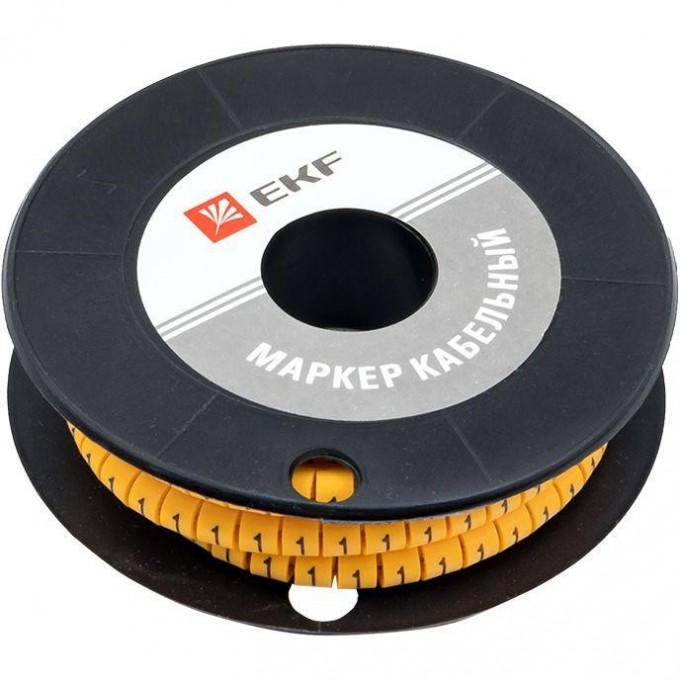 Маркер кабельный EKF 1.5кв.мм "1" (к-1000ед) (ЕС-0) plc-KM-1.5-1