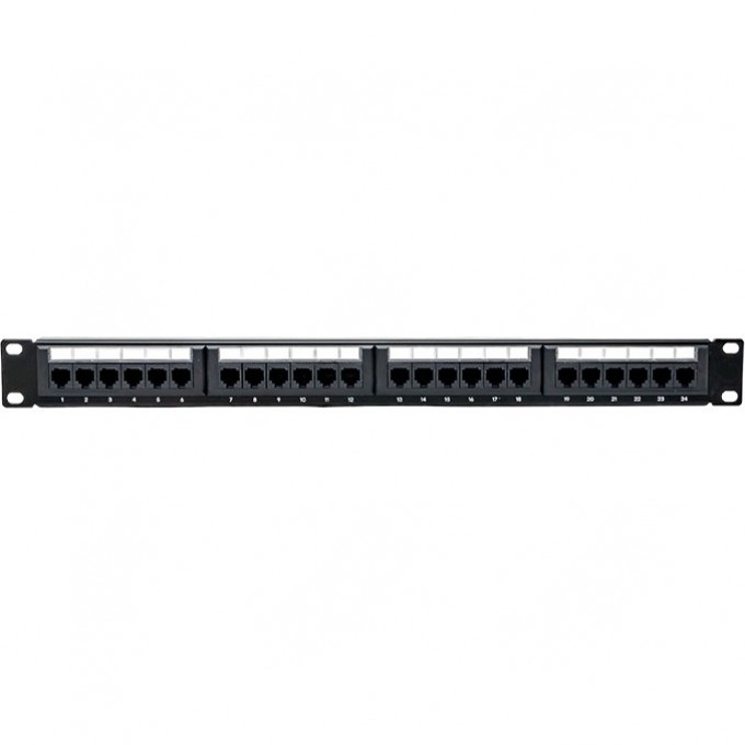 Патч-панель EKF TERACOM PRO 19'' Cat.5E 1U неэкранированная UTP 24 порта RJ-45 Dual IDC с органайзером TRP-PPNL-5EUTP-C1U24