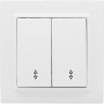 Переключатель проходной EKF 2-кл. СП Минск 10А IP20 бел. Basic ERV10-027-10