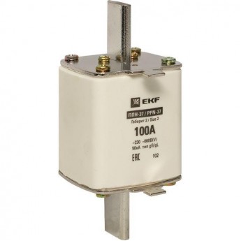 Плавкая вставка EKF ППН-37 400/100А габарит 2 PROxima fus-37/400/100