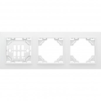 Рамка 3-местная EKF BASIC МИНСК горизонтальная белая