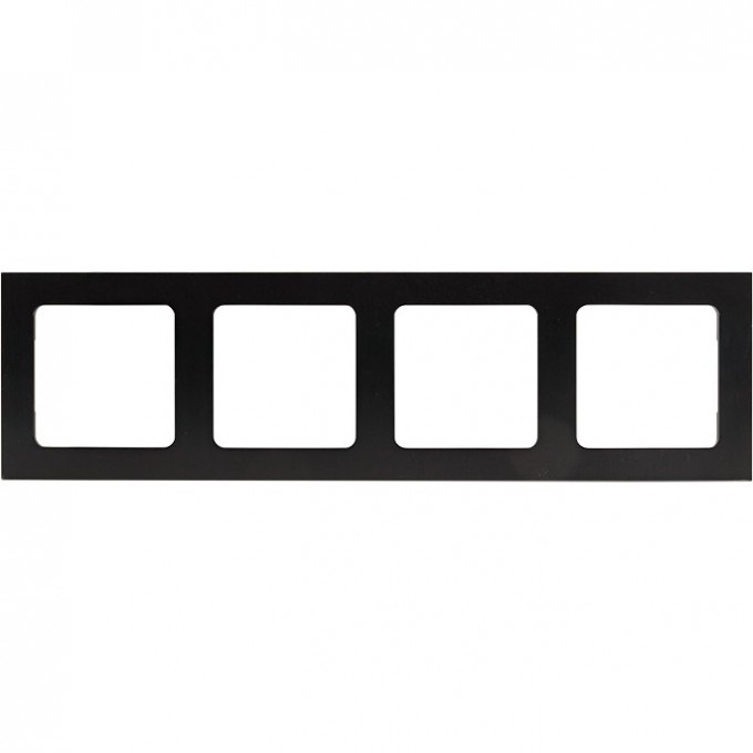 Рамка 4-местная EKF PROXIMA СТОГКОЛЬМ металлическая черная EZM-G-305-10