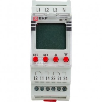 Реле контроля фаз EKF PROXIMA RKF-2S с LCD дисплеем (с нейтралью) Реле контроля фаз EKF PROXIMA RKF-2S с LCD дисплеем (с нейтралью)