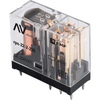 Реле промежуточное EKF AVERES РП slim 22/2 5A 230В AC Реле промежуточное EKF AVERES РП slim 22/2 5A 230В AC