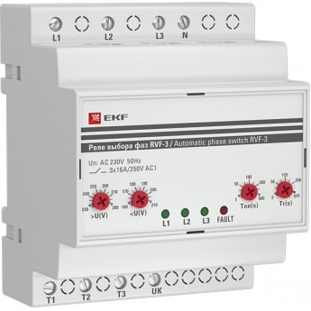 Реле выбора фаз EKF PROXIMA RVF-3 Реле выбора фаз EKF PROXIMA RVF-3