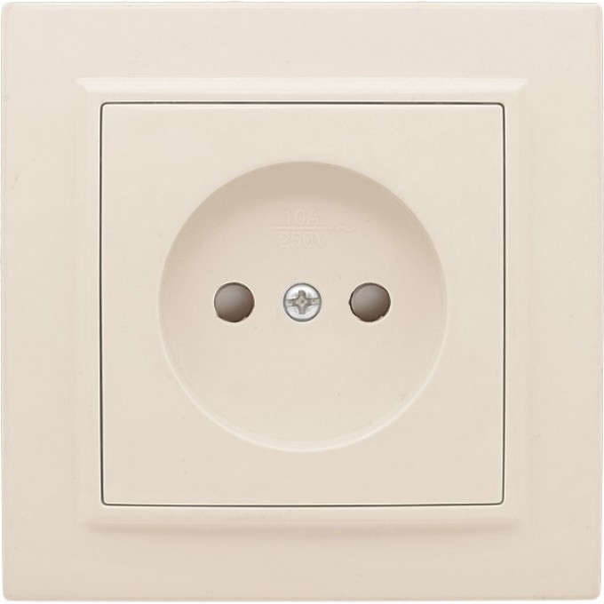 Розетка 1-местная EKF BASIC МИНСК СП без заземления 10А с защ. штор. бежевый ERR10-022-200