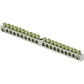 Шина EKF PROXIMA PEN "ноль-земля" 6x9мм 20 отв. оцинкованная крепеж по центру