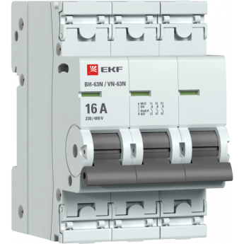 Выключатель нагрузки EKF PROxima ВН-63N 3P, 16А S63316